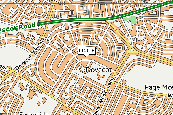 L14 0LF map - OS VectorMap District (Ordnance Survey)
