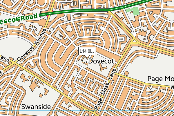L14 0LJ map - OS VectorMap District (Ordnance Survey)