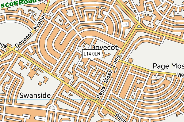 L14 0LR map - OS VectorMap District (Ordnance Survey)