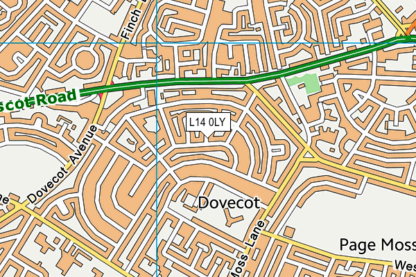 L14 0LY map - OS VectorMap District (Ordnance Survey)