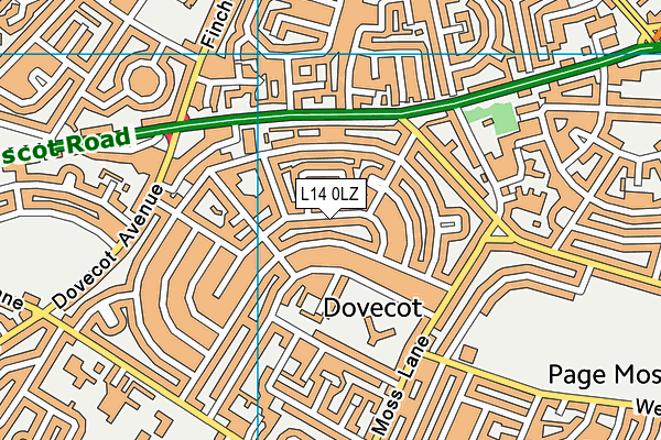 L14 0LZ map - OS VectorMap District (Ordnance Survey)