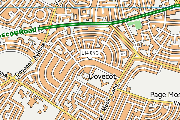 L14 0NG map - OS VectorMap District (Ordnance Survey)