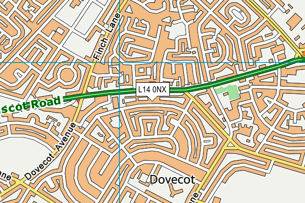 L14 0NX map - OS VectorMap District (Ordnance Survey)