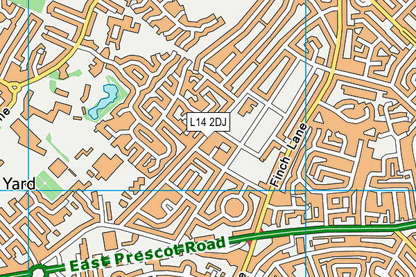 L14 2DJ map - OS VectorMap District (Ordnance Survey)