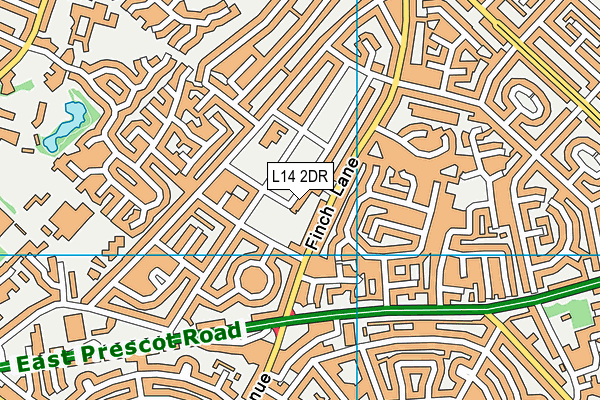 L14 2DR map - OS VectorMap District (Ordnance Survey)