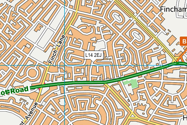 L14 2EJ map - OS VectorMap District (Ordnance Survey)