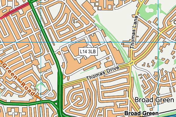L14 3LB map - OS VectorMap District (Ordnance Survey)