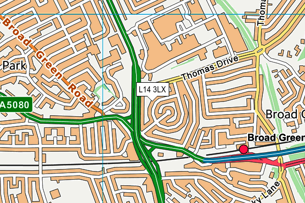 L14 3LX map - OS VectorMap District (Ordnance Survey)