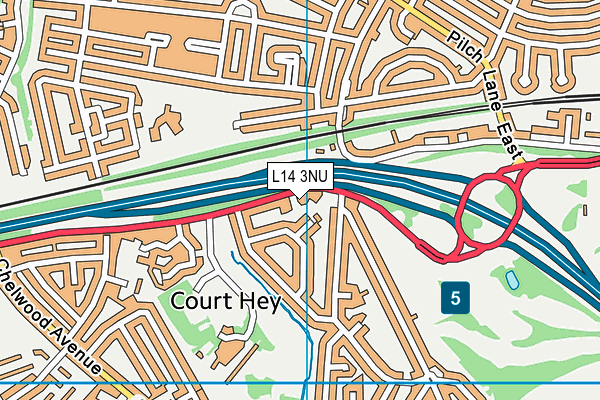 L14 3NU map - OS VectorMap District (Ordnance Survey)