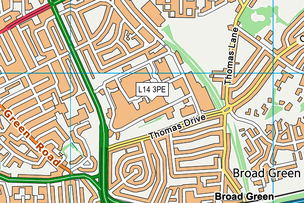 L14 3PE map - OS VectorMap District (Ordnance Survey)