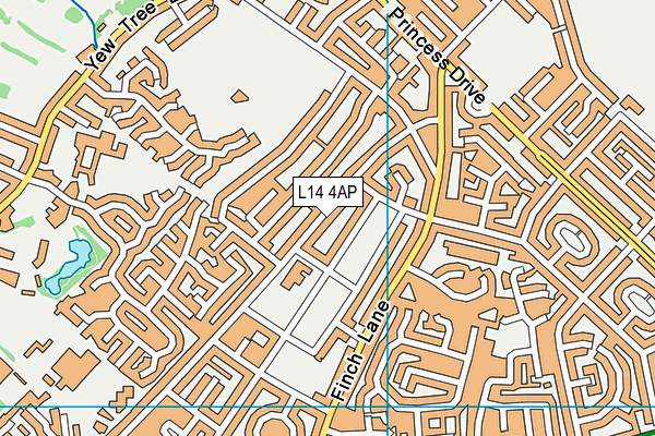 L14 4AP map - OS VectorMap District (Ordnance Survey)