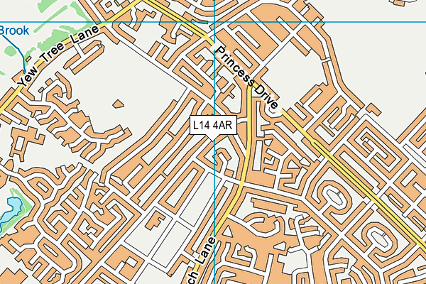 L14 4AR map - OS VectorMap District (Ordnance Survey)