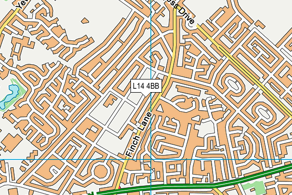 L14 4BB map - OS VectorMap District (Ordnance Survey)