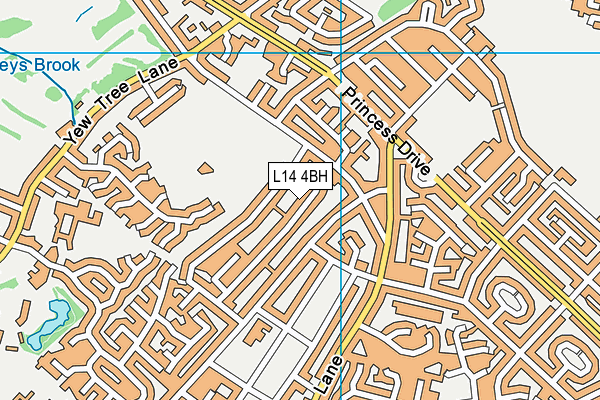 L14 4BH map - OS VectorMap District (Ordnance Survey)