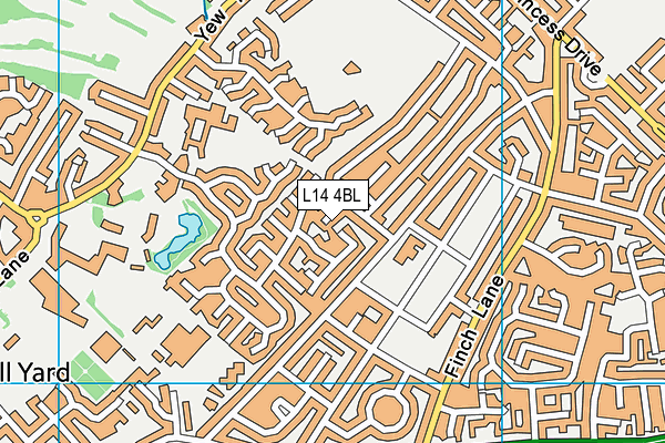 L14 4BL map - OS VectorMap District (Ordnance Survey)