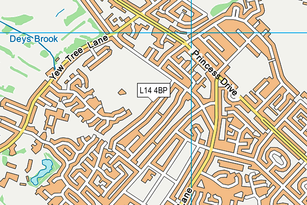 L14 4BP map - OS VectorMap District (Ordnance Survey)