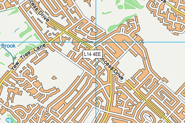 L14 4EE map - OS VectorMap District (Ordnance Survey)