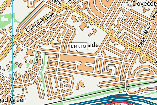 L14 6TQ map - OS VectorMap District (Ordnance Survey)