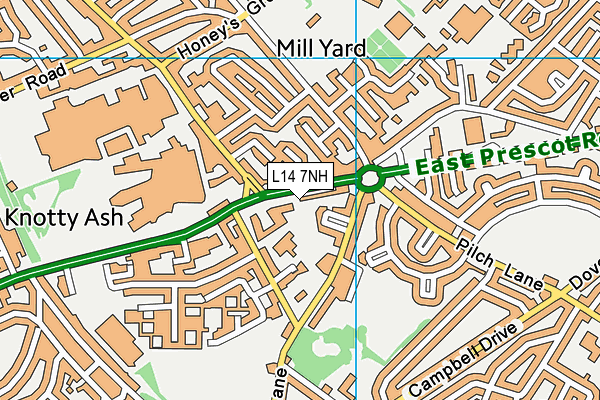 L14 7NH map - OS VectorMap District (Ordnance Survey)