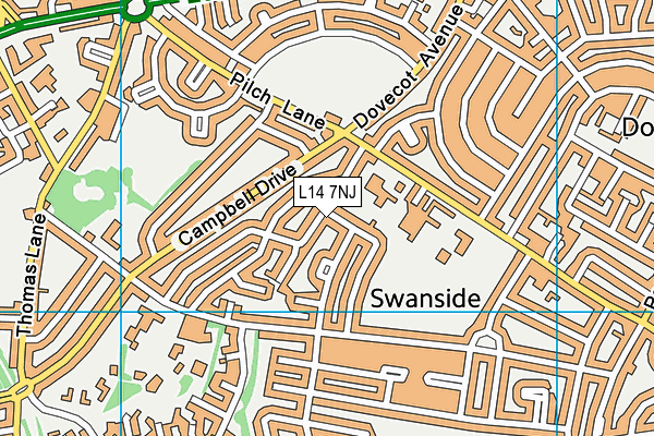 L14 7NJ map - OS VectorMap District (Ordnance Survey)