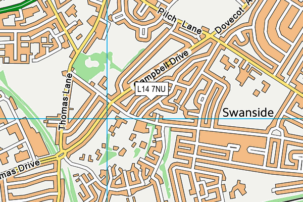 L14 7NU map - OS VectorMap District (Ordnance Survey)