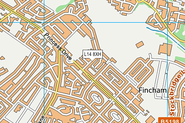 L14 8XH map - OS VectorMap District (Ordnance Survey)