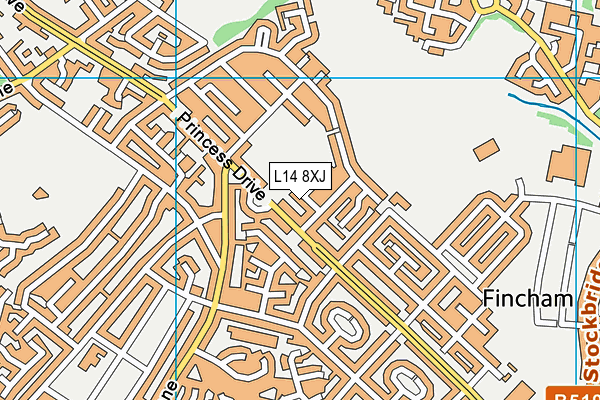 L14 8XJ map - OS VectorMap District (Ordnance Survey)