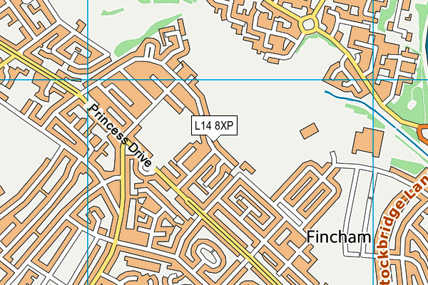 L14 8XP map - OS VectorMap District (Ordnance Survey)