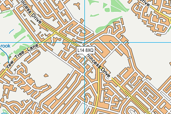L14 8XQ map - OS VectorMap District (Ordnance Survey)