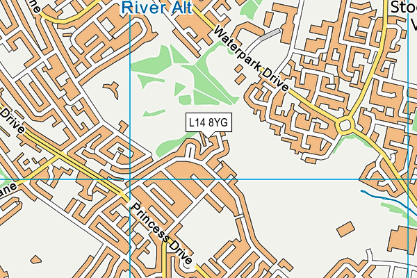 L14 8YG map - OS VectorMap District (Ordnance Survey)