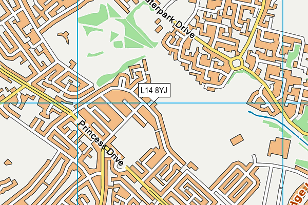 L14 8YJ map - OS VectorMap District (Ordnance Survey)