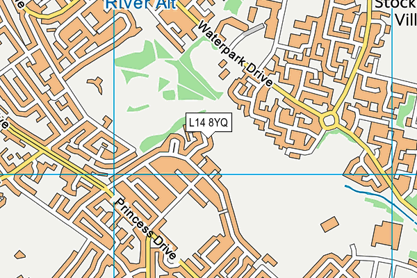 L14 8YQ map - OS VectorMap District (Ordnance Survey)