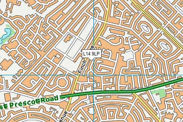 L14 9LP map - OS VectorMap District (Ordnance Survey)