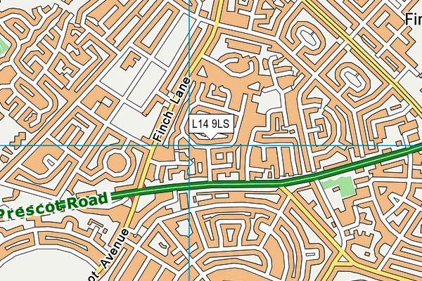 L14 9LS map - OS VectorMap District (Ordnance Survey)