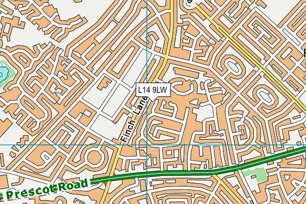 L14 9LW map - OS VectorMap District (Ordnance Survey)