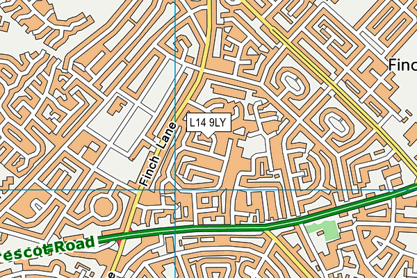 L14 9LY map - OS VectorMap District (Ordnance Survey)