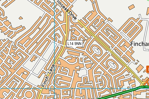 L14 9NN map - OS VectorMap District (Ordnance Survey)
