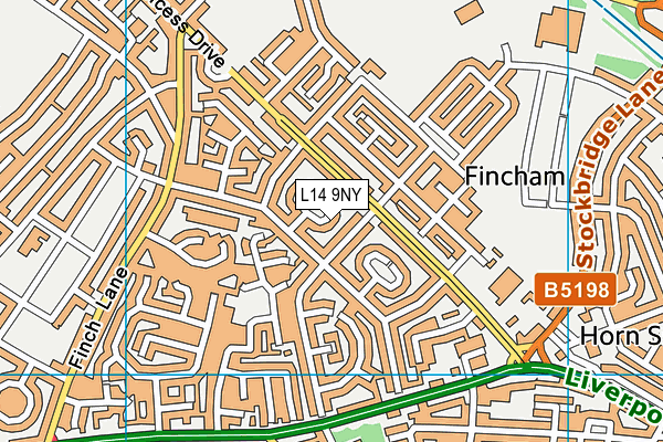 L14 9NY map - OS VectorMap District (Ordnance Survey)