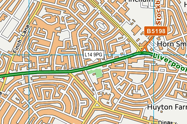 L14 9PG map - OS VectorMap District (Ordnance Survey)