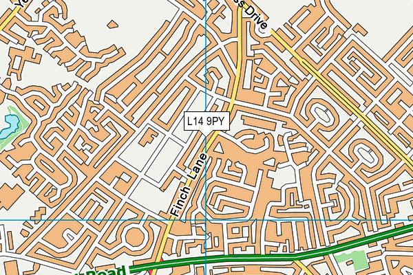 L14 9PY map - OS VectorMap District (Ordnance Survey)