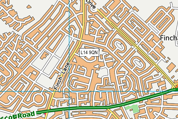 L14 9QN map - OS VectorMap District (Ordnance Survey)