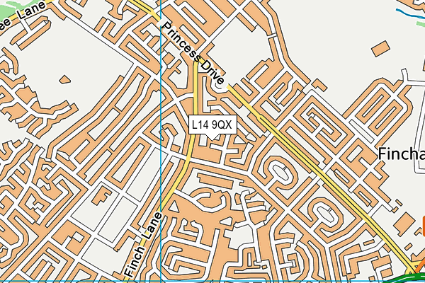 L14 9QX map - OS VectorMap District (Ordnance Survey)