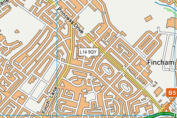 L14 9QY map - OS VectorMap District (Ordnance Survey)