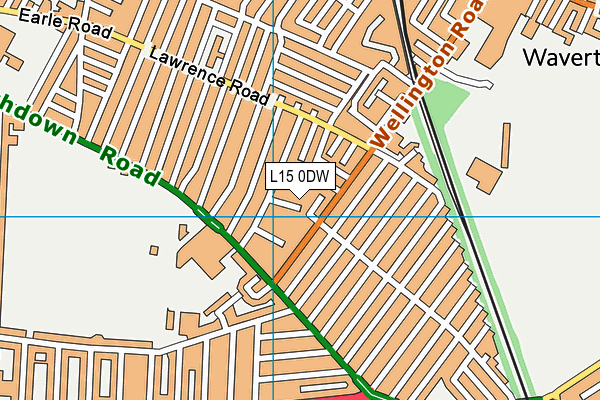 St Clare's Catholic Primary School map (L15 0DW) - OS VectorMap District (Ordnance Survey)