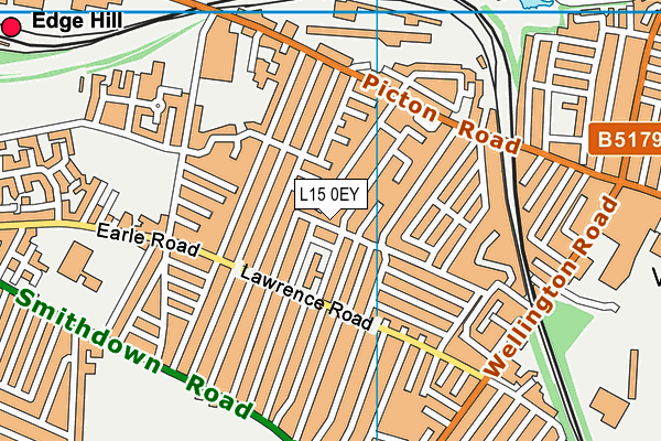L15 0EY map - OS VectorMap District (Ordnance Survey)