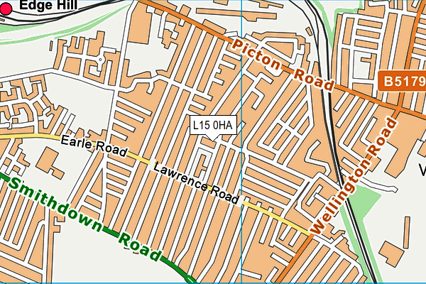 L15 0HA map - OS VectorMap District (Ordnance Survey)