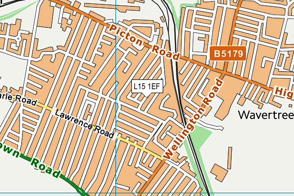 L15 1EF map - OS VectorMap District (Ordnance Survey)