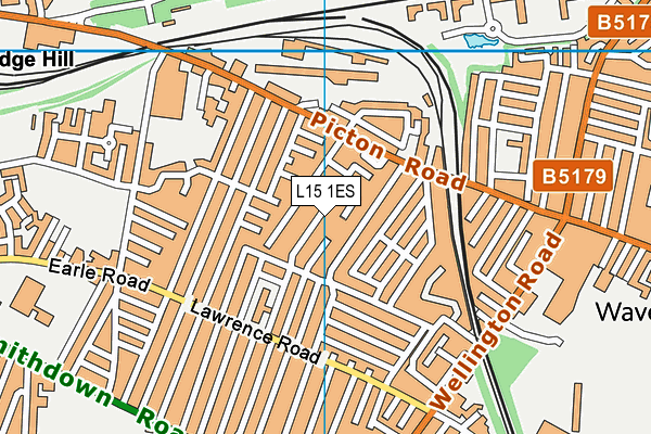 L15 1ES map - OS VectorMap District (Ordnance Survey)