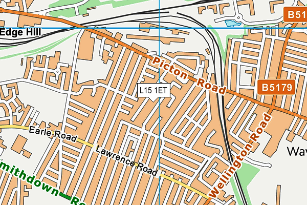 L15 1ET map - OS VectorMap District (Ordnance Survey)