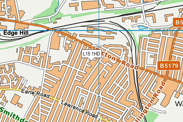 L15 1HD map - OS VectorMap District (Ordnance Survey)
